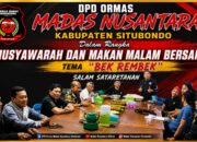 DPD Ormas MADAS Nusantara Kabupaten Situbondo Gelar Musyawarah dan Makan Malam Bersama Bertema “BEK REMBEK”